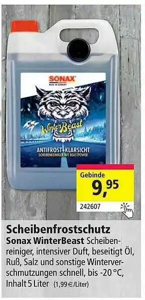 Holz Possling Scheibenfrostschutz Sonax Winterbeast Angebot