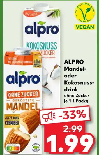 Kaufland ALPRO Mandel- oder Kokosnuss- drink Angebot