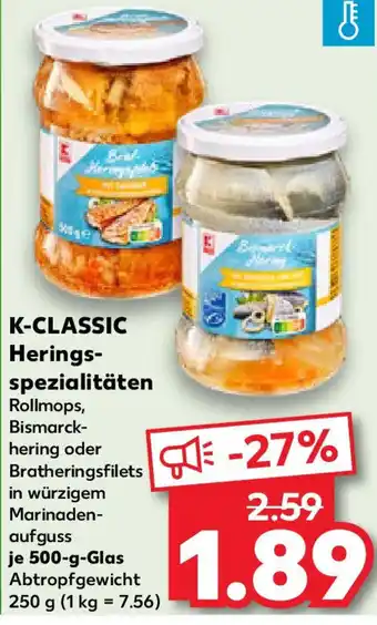 Kaufland K-CLASSIC Heringsspezialitäten Angebot