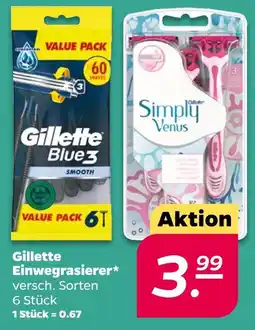 NETTO Gillette einwegrasierer Angebot