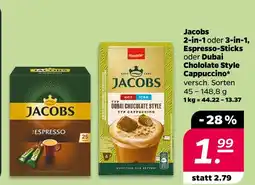 NETTO Jacobs espresso-sticks oder cappuccino Angebot