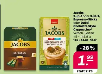NETTO Jacobs espresso-sticks oder cappuccino Angebot