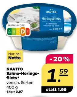 NETTO Navito sahne-heringsfilets Angebot