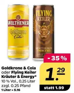 NETTO Wilthener goldkrone & cola oder flying keiler kräuter & energy Angebot