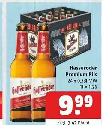 Getränkehaus Hasseröder Premium Pils Angebot