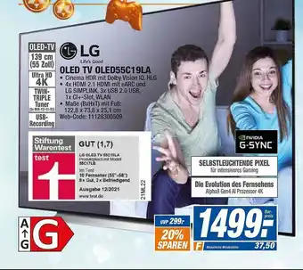 expert Octomedia Lg Oled Tv Oled55c19la Angebot