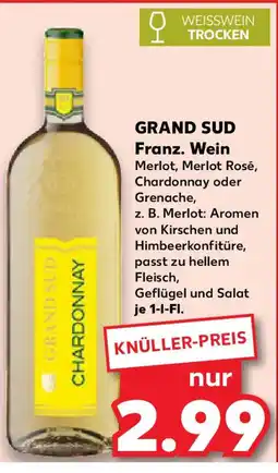 Kaufland GRAND SUD Franz. Wein Angebot