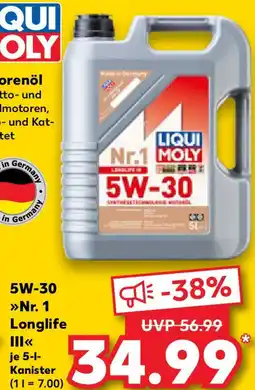 Kaufland LIQUI MOLY Motorenöl 5W-30 Nr. 1 Longlife III Angebot