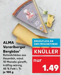 Kaufland ALMA Vorarlberger Bergkäse Angebot