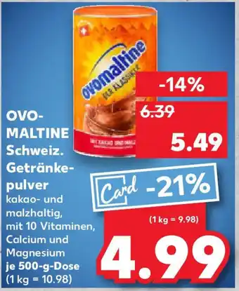 Kaufland OVOMALTINE Schweiz. Getränkepulver Angebot