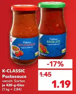 Kaufland K-CLASSIC Pastasauce Angebot