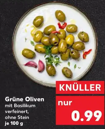 Kaufland Grüne Oliven mit Basilikum Angebot