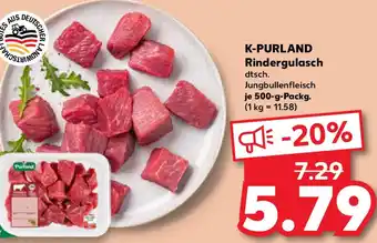 Kaufland K-PURLAND Rindergulasch Angebot