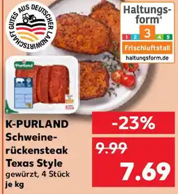 Kaufland K-PURLAND Schweine- rückensteak Texas Style Angebot