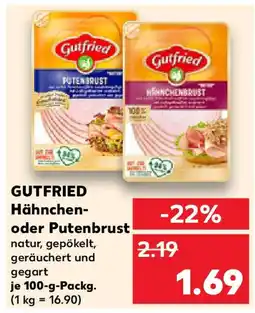 Kaufland Gutfried Hähnchen- oder Putenbrust Angebot