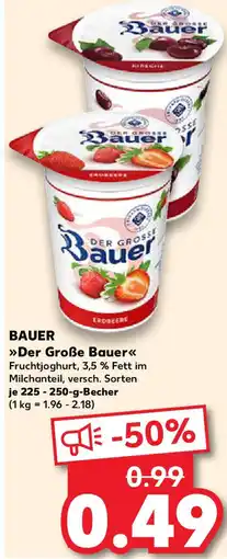 Kaufland Bauer >>Der Große Bauer<< Fruchtjoghurt Angebot
