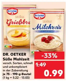 Kaufland DR. OETKER Süße Mahlzeit Angebot