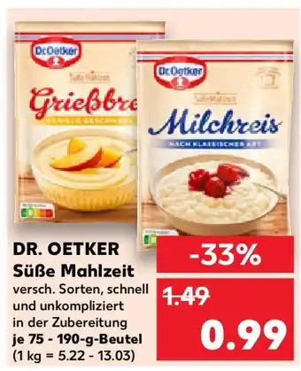 Kaufland DR. OETKER Süße Mahlzeit Angebot