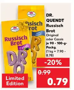 Kaufland DR. QUENDT Russisch Brot Angebot