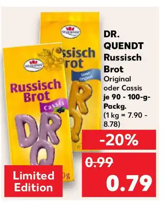 Kaufland DR. QUENDT Russisch Brot Angebot