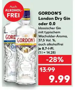 Kaufland GORDON'S London Dry Gin oder 0.0 Angebot