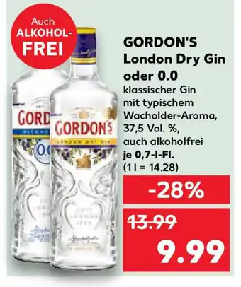 Kaufland GORDON'S London Dry Gin oder 0.0 Angebot