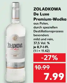 Kaufland ŻOŁĄDKOWA De Luxe Premium-Wodka Angebot