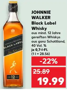 Kaufland JOHNNIE WALKER Black Label Whisky Angebot