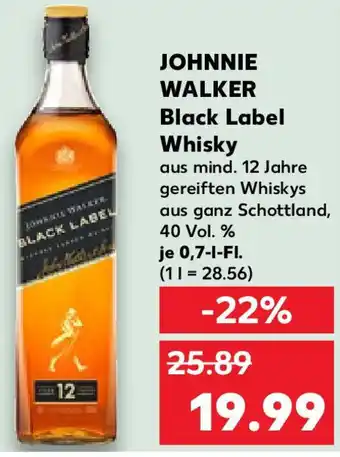 Kaufland JOHNNIE WALKER Black Label Whisky Angebot