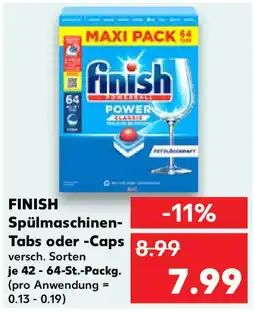 Kaufland finish Spülmaschinen- Tabs oder -Caps Angebot
