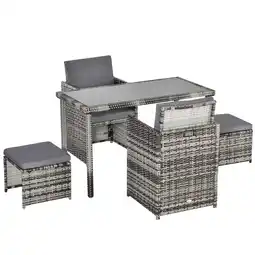 Netto Marken-Discount Outsunny Sitzgruppe Metall, Hartglas, Polyester Angebot