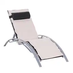 Netto Marken-Discount Outsunny Liegestuhl Aluminium, Textilene, Polyester Angebot