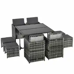 Netto Marken-Discount Outsunny Gartenset Polyrattan, Metall, Polyester Angebot