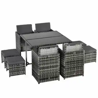 Netto Marken-Discount Outsunny Gartenset Polyrattan, Metall, Polyester Angebot