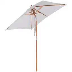 Netto Marken-Discount Outsunny Sonnenschirm Tannenholz, Bambus, Polyester Angebot