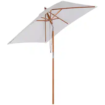 Netto Marken-Discount Outsunny Sonnenschirm Tannenholz, Bambus, Polyester Angebot