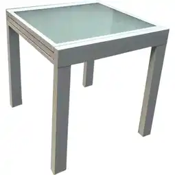 Netto Marken-Discount Garden Pleasure Ausziehtisch 65/130x65 Garten Terrasse Alu Glas Tisch Esstisch Angebot