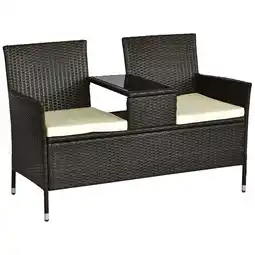 Netto Marken-Discount Outsunny Gartenmöbel-Set PE Polyrattan, Stahl, Hartglas, Polyester Angebot