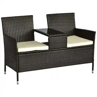 Netto Marken-Discount Outsunny Gartenmöbel-Set PE Polyrattan, Stahl, Hartglas, Polyester Angebot