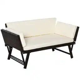 Netto Marken-Discount Outsunny Rattansofa Stahl, PE-Rattan, Polyester Angebot