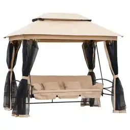 Netto Marken-Discount Outsunny Hollywoodschaukeln Stahl, Polyester Angebot
