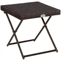Netto Marken-Discount Outsunny Beistelltisch Stahl, PE-Rattan Angebot