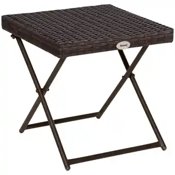 Netto Marken-Discount Outsunny Beistelltisch Stahl, PE-Rattan Angebot