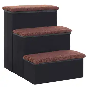 Netto Marken-Discount PawHut Haustiertreppe MDF, Wildleder, Vlies Angebot