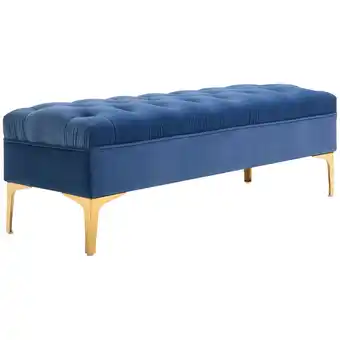 Netto Marken-Discount HOMCOM Sitzbank Holz, Samt, Schaumstoff, Metall Angebot