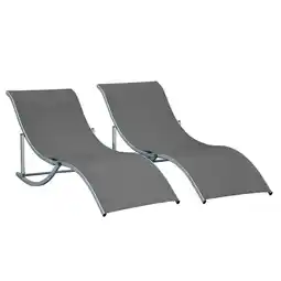 Netto Marken-Discount Outsunny Gartenliege Aluminum, Texteline Angebot