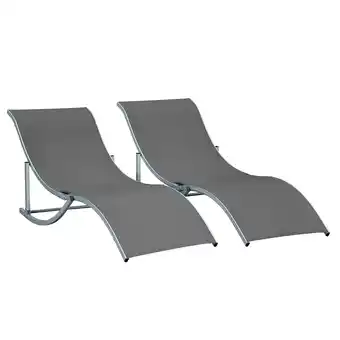 Netto Marken-Discount Outsunny Gartenliege Aluminum, Texteline Angebot
