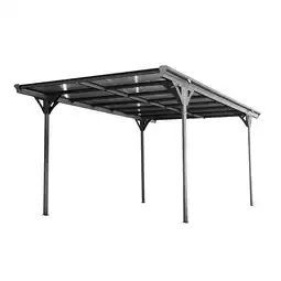 Netto Marken-Discount Westmann Aluminium Flachdach Carport Helsinki 15 m² anthrazit inkl. Regenrinne Angebot