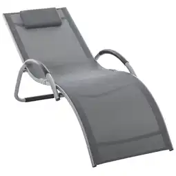 Netto Marken-Discount Outsunny Gartenliege Aluminum, Texteline, Schaumstoff Angebot