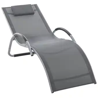 Netto Marken-Discount Outsunny Gartenliege Aluminum, Texteline, Schaumstoff Angebot